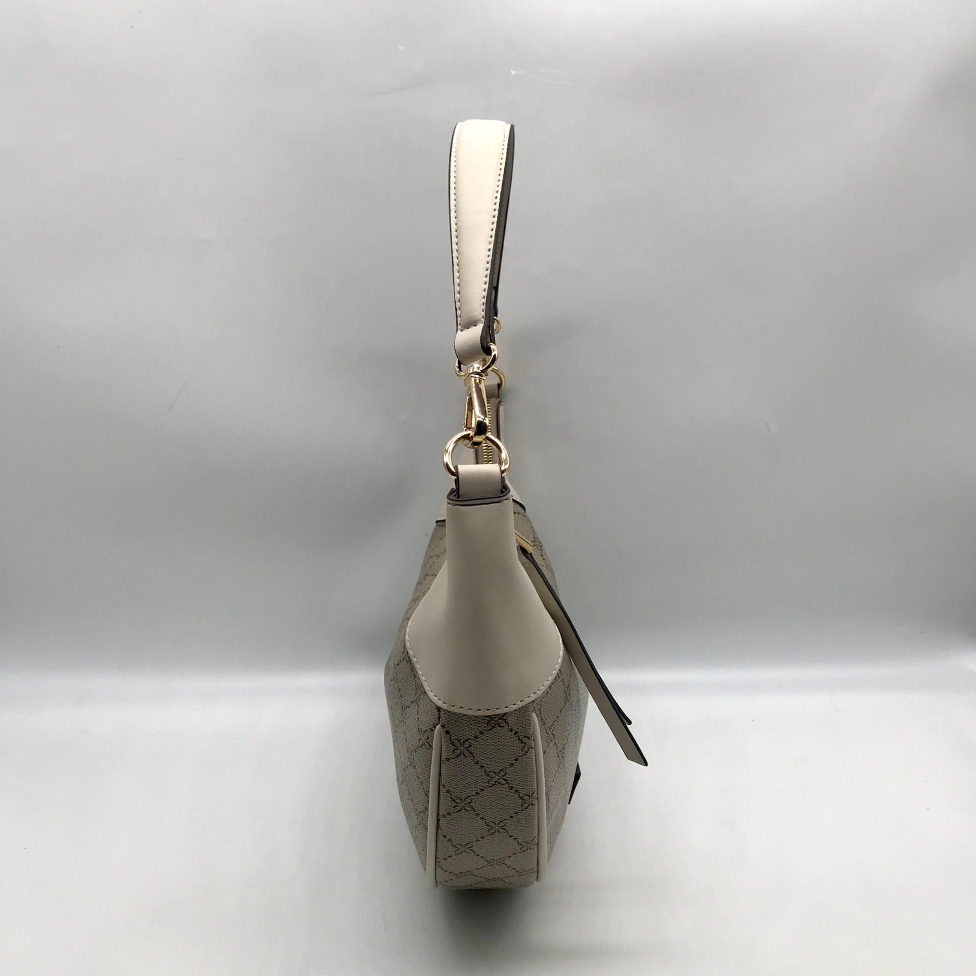 Nine West Beige Logo Milk Byron Hobo Bag