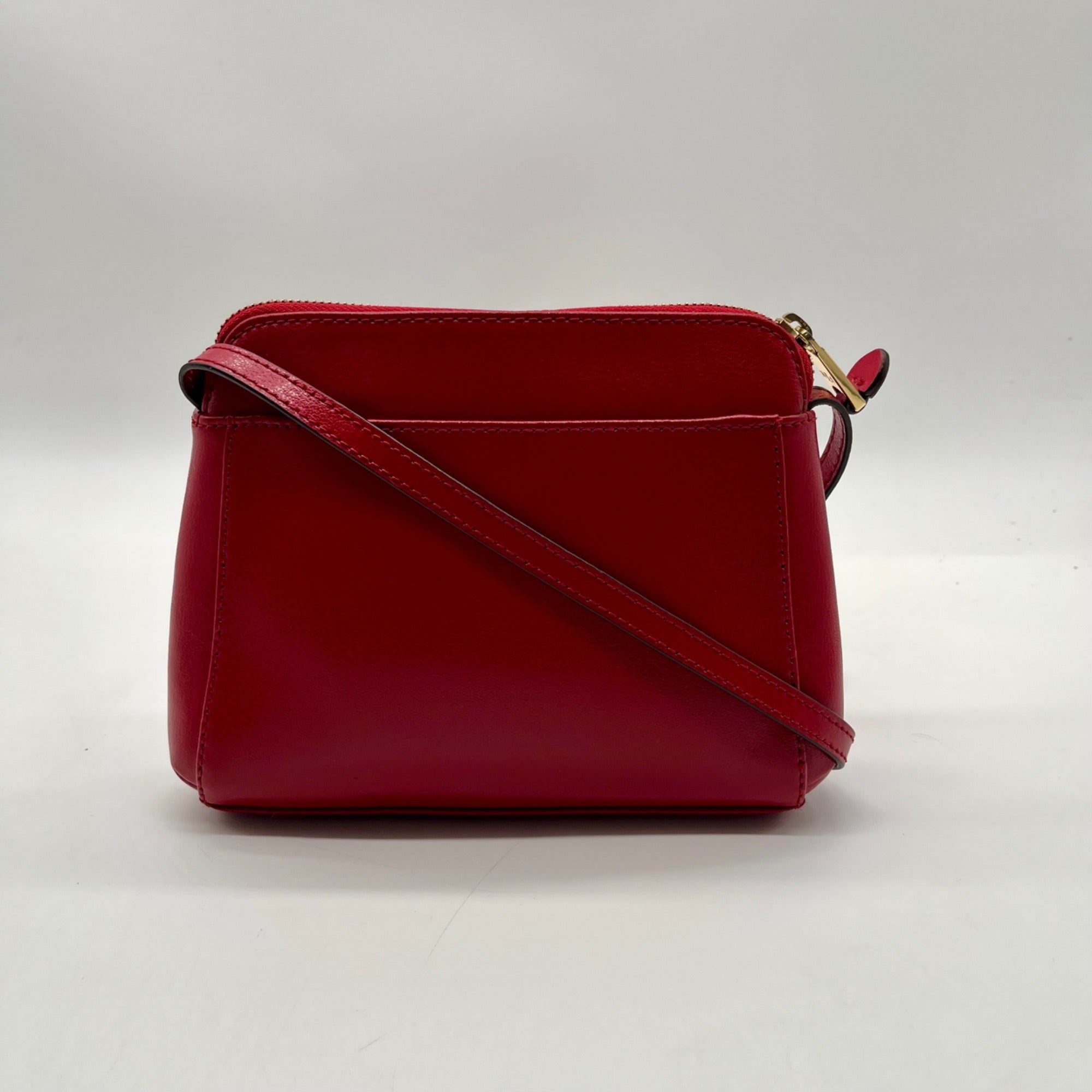 Ralph Lauren Red Leather Crossbody Bag