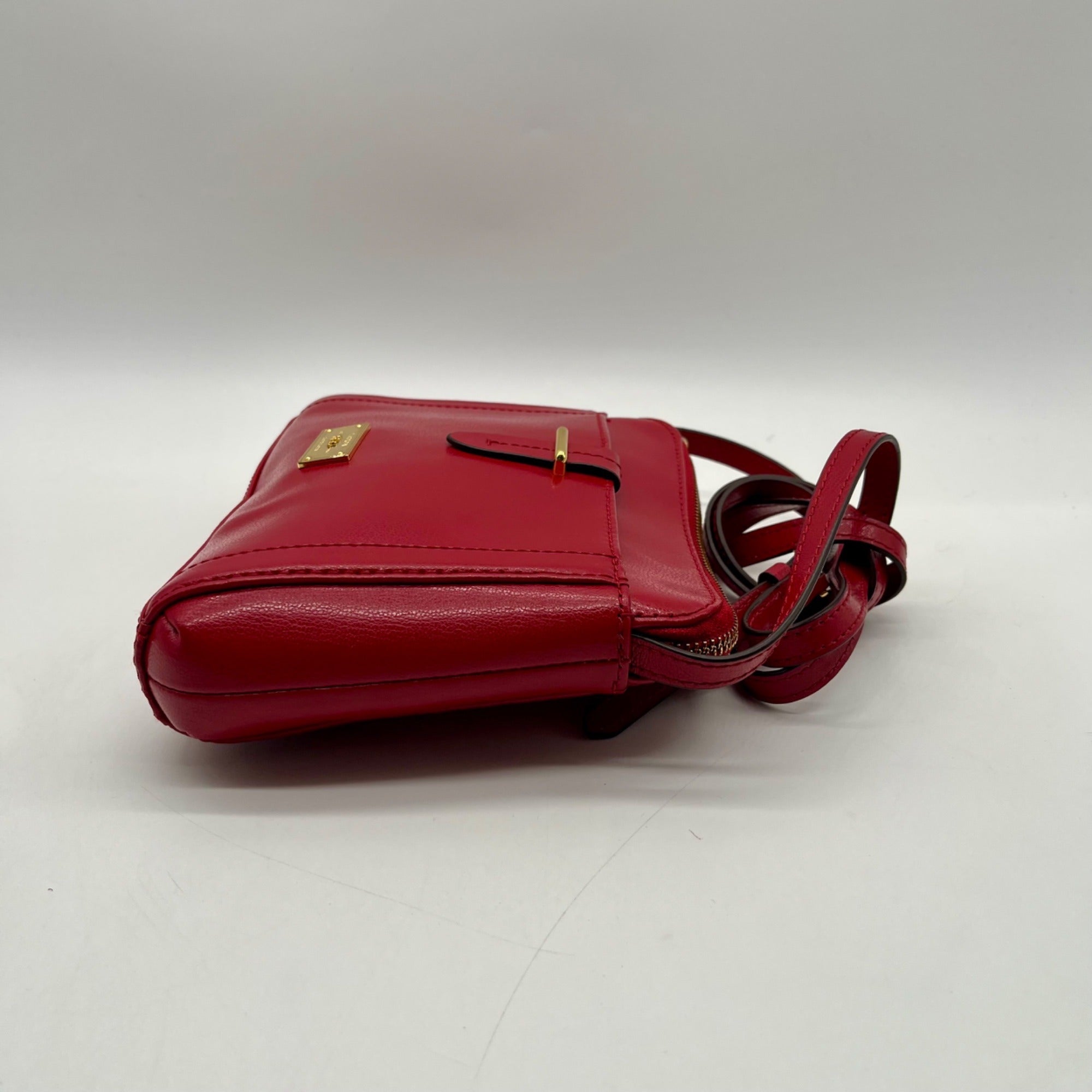Ralph Lauren Red Leather Crossbody Bag