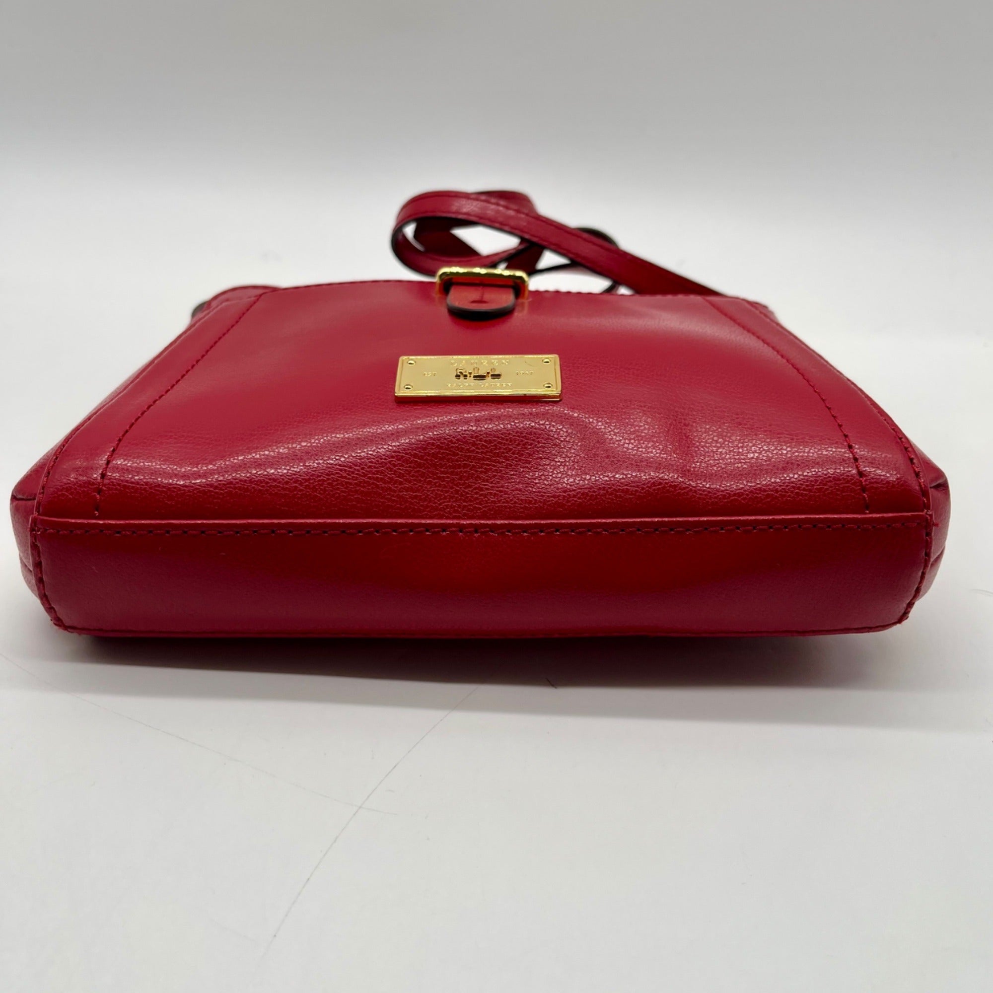 Ralph Lauren Red Leather Crossbody Bag