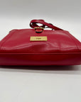 Ralph Lauren Red Leather Crossbody Bag