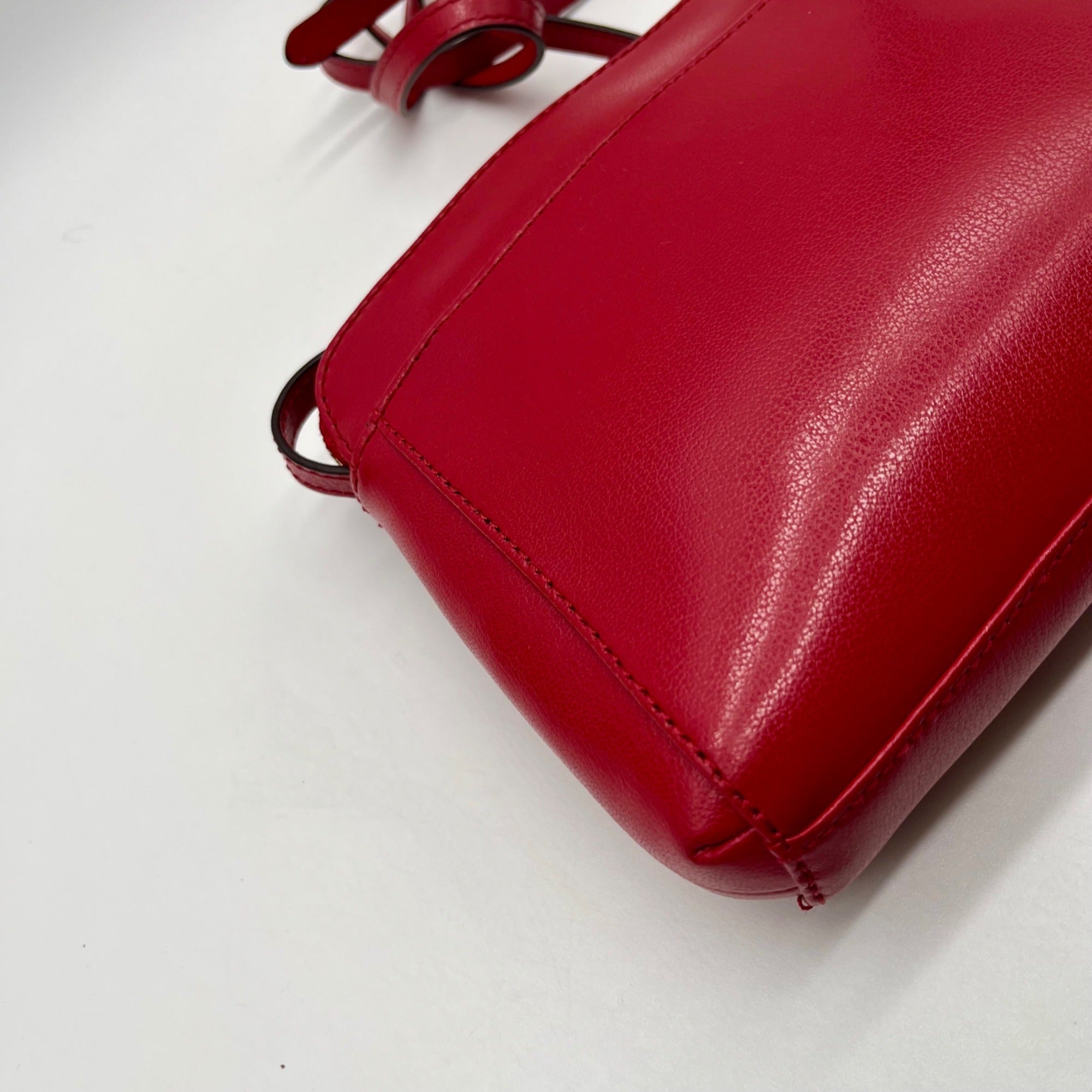 Ralph Lauren Red Leather Crossbody Bag