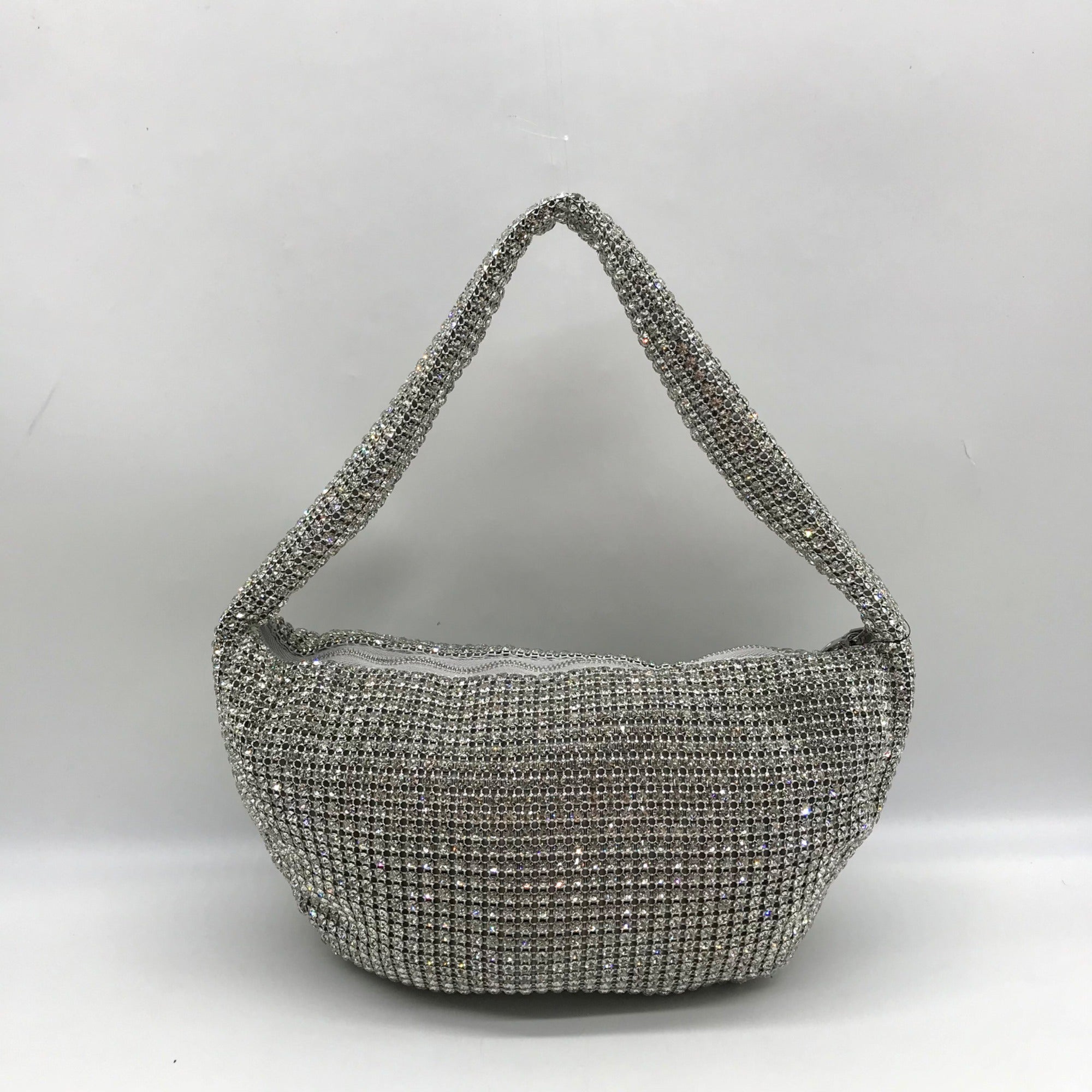 I.N.C. International Concepts Silver Small Diamond Mesh Hobo Bag