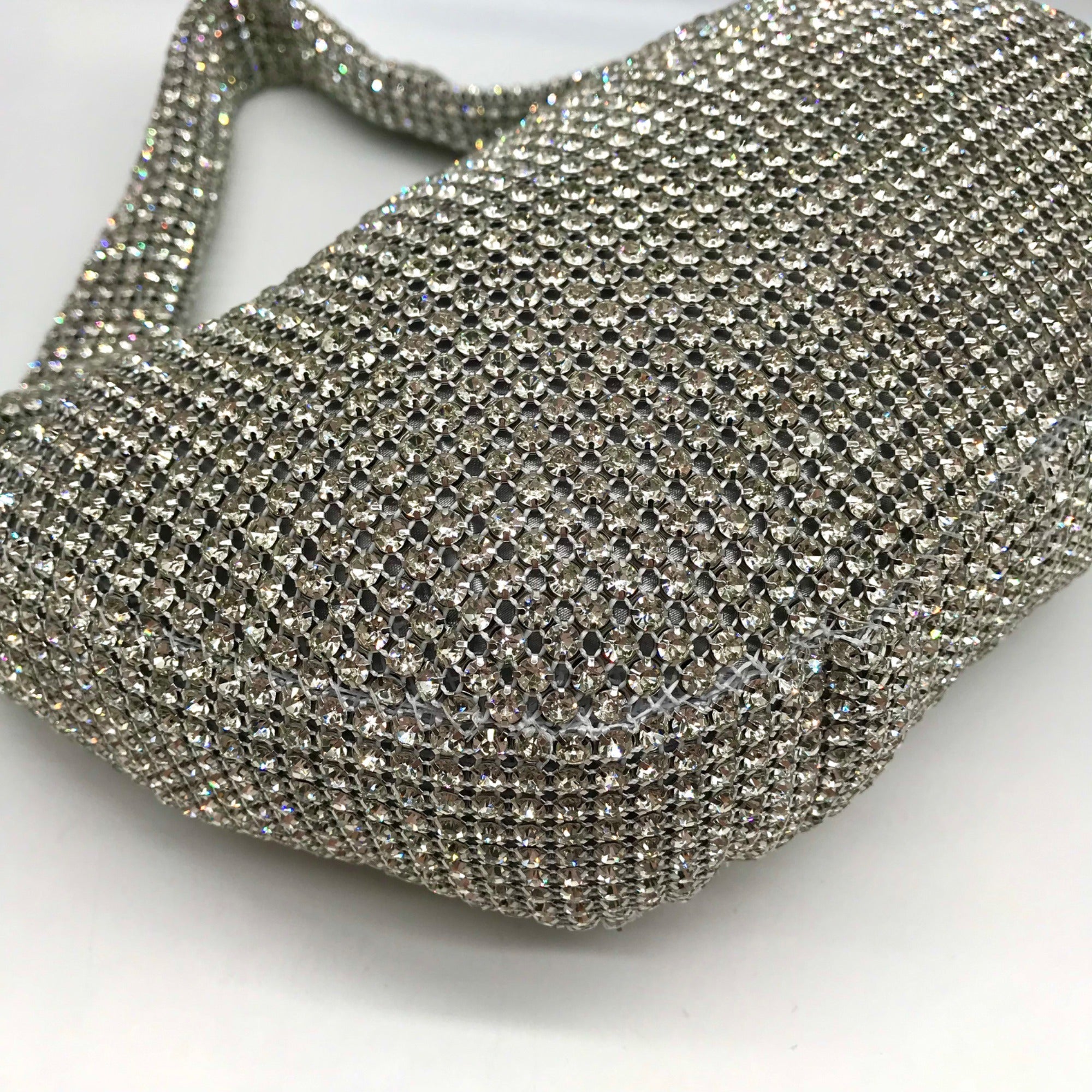I.N.C. International Concepts Silver Small Diamond Mesh Hobo Bag