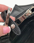 Prada Black Leather Glace Calf Twin Pocket Tote Bag