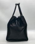 Prada Black Leather Glace Calf Twin Pocket Tote Bag