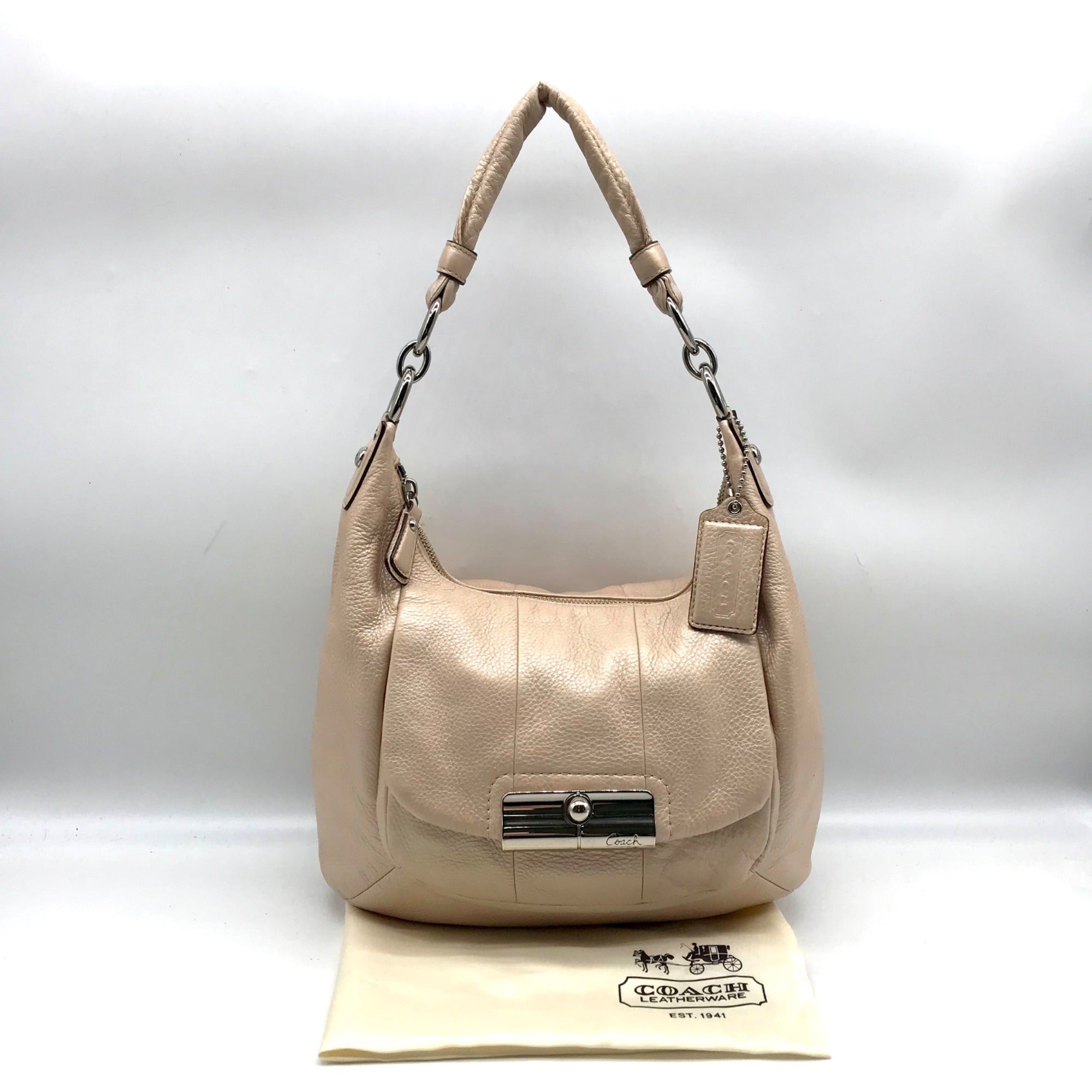 Coach Pearl Pebbled Leather Kristen Vintage Shoulder Bag 16808