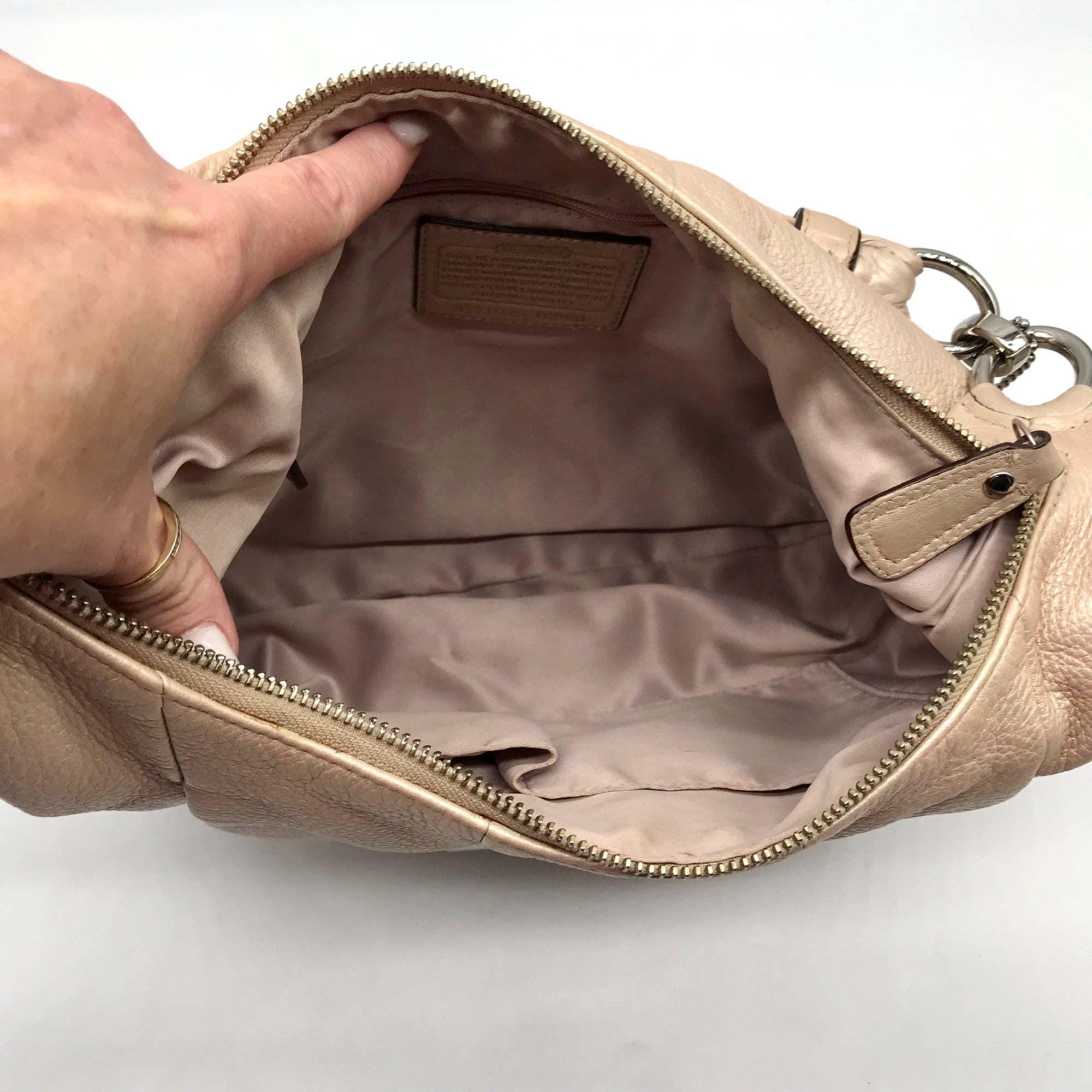 Coach Pearl Pebbled Leather Kristen Vintage Shoulder Bag 16808