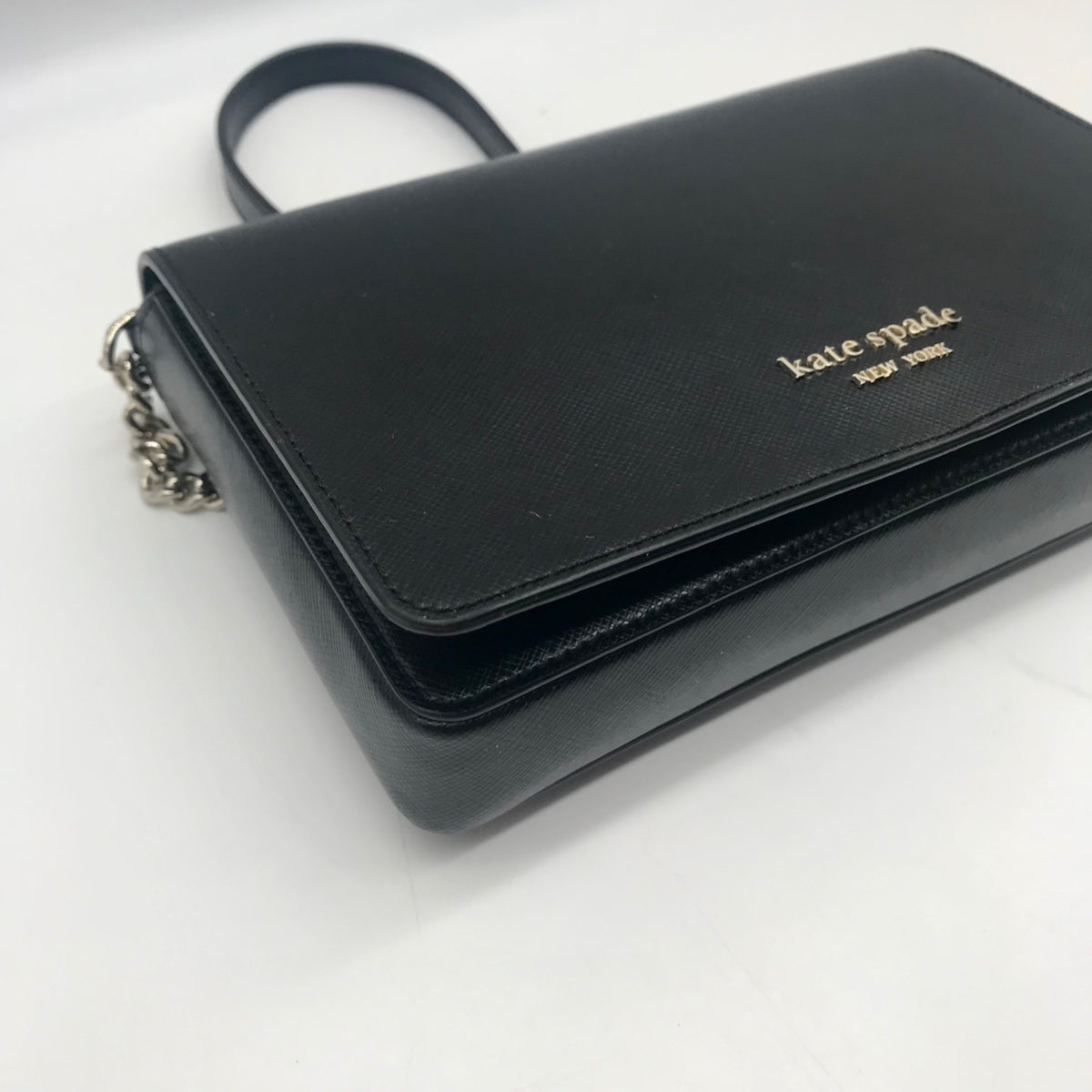 Kate Spade Black Flap-Style Crossbody Wallet