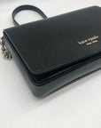 Kate Spade Black Flap-Style Crossbody Wallet