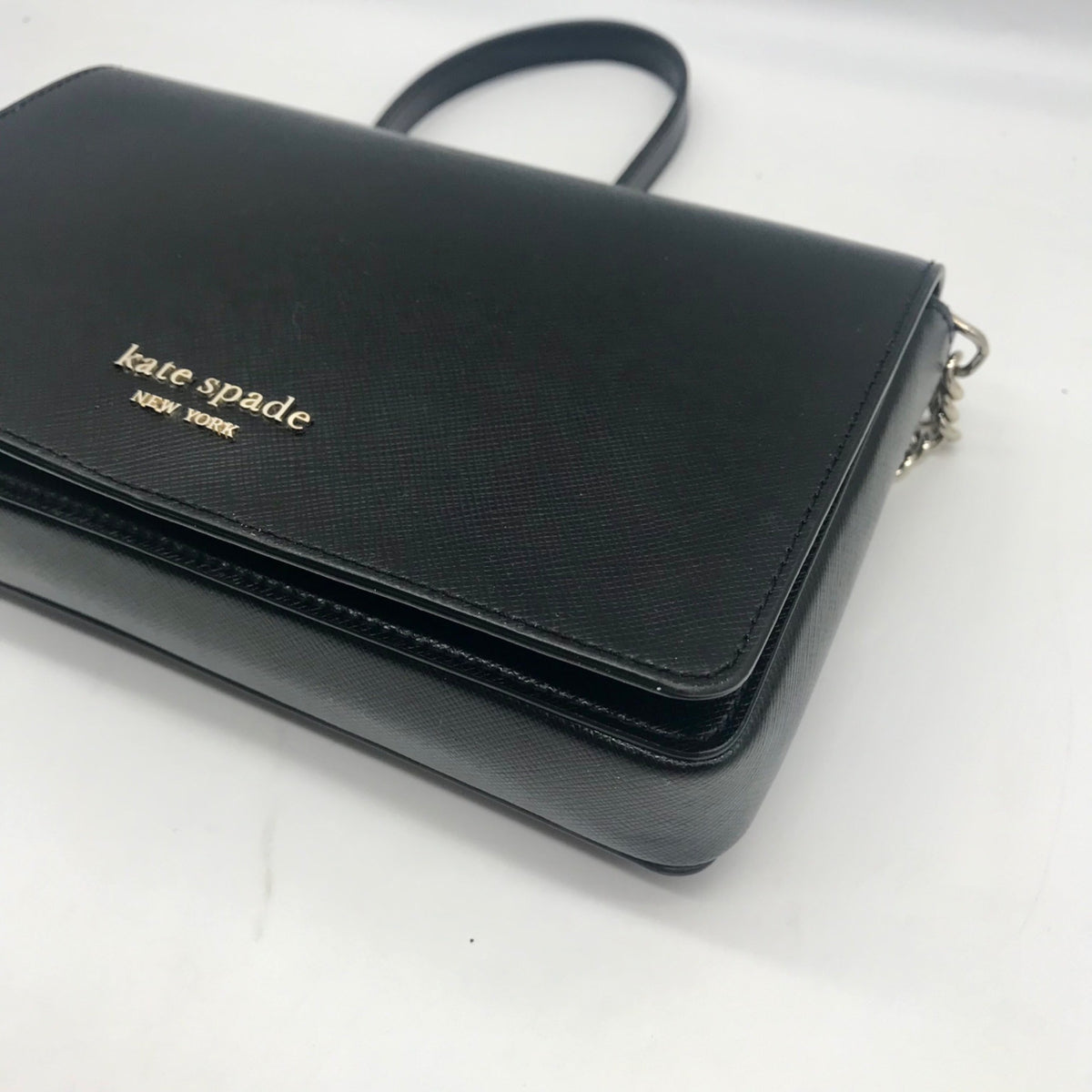 Kate Spade Black Flap-Style Crossbody Wallet