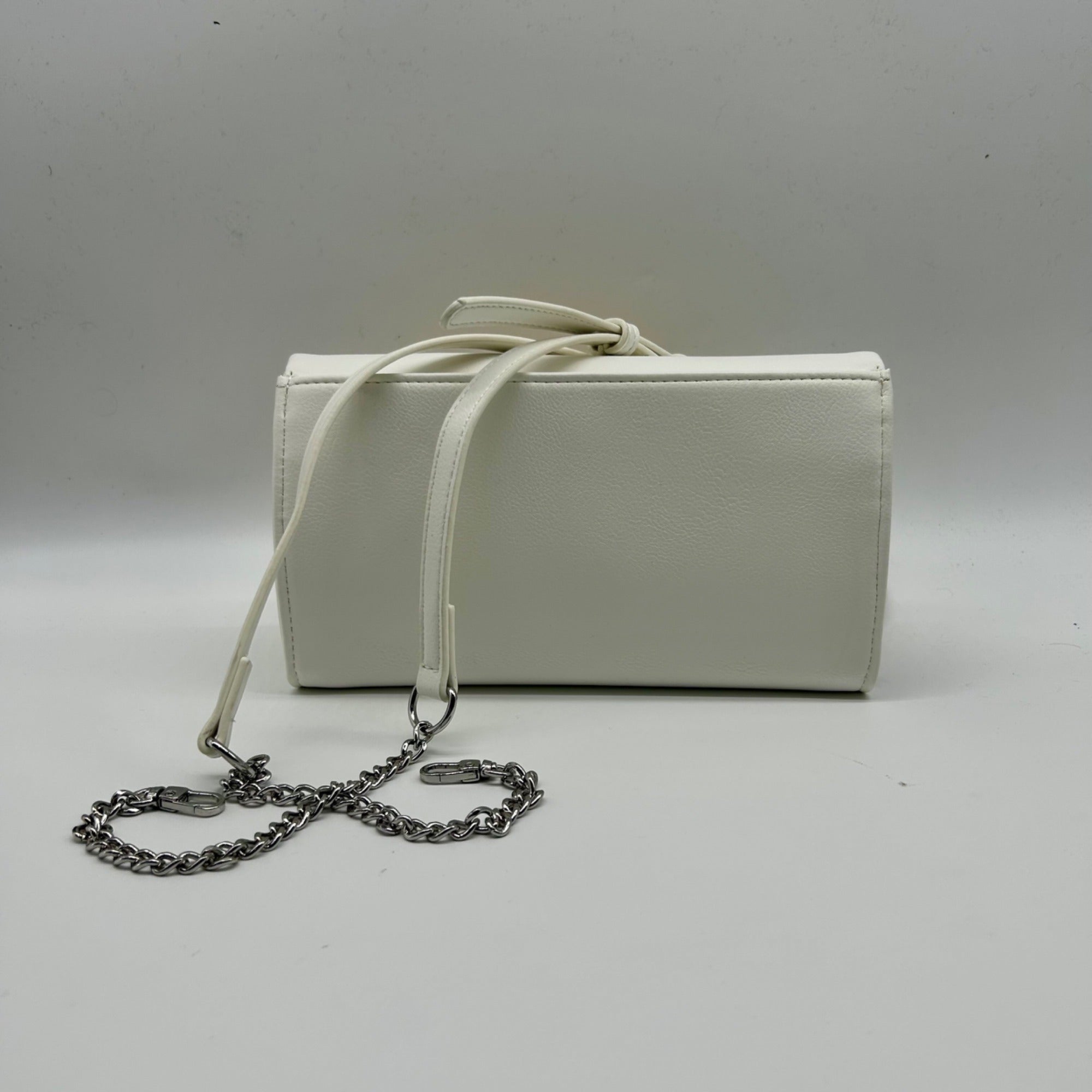 I.N.C. International Concepts White Faux Leather Averry Tunnel Small Crossbody