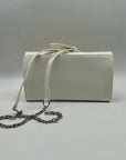 I.N.C. International Concepts White Faux Leather Averry Tunnel Small Crossbody