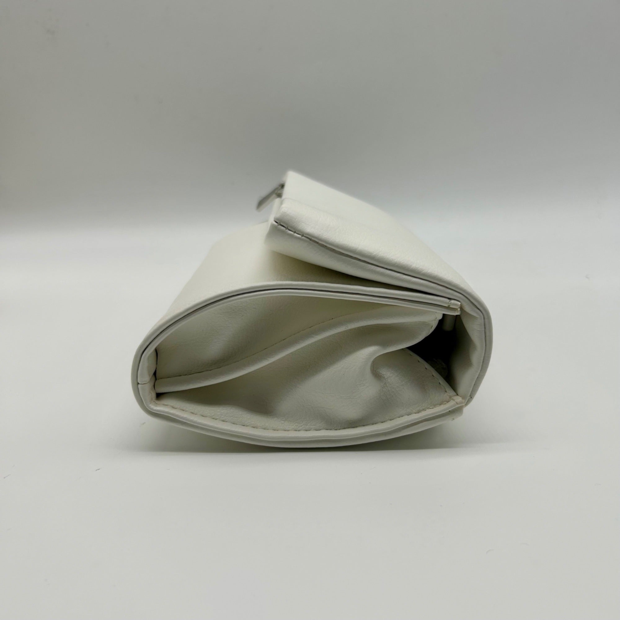 I.N.C. International Concepts White Faux Leather Averry Tunnel Small Crossbody