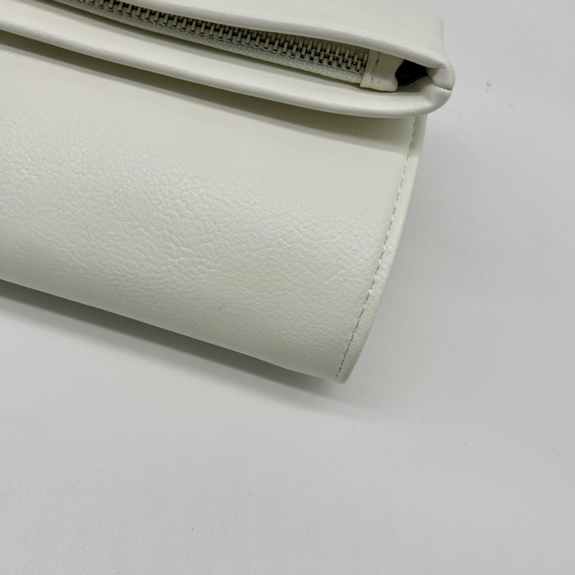 I.N.C. International Concepts White Faux Leather Averry Tunnel Small Crossbody