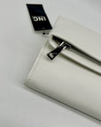 I.N.C. International Concepts White Faux Leather Averry Tunnel Small Crossbody