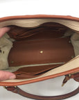 Dooney & Bourke AWL Bone & British Tan Pebbled Leather Buckle Crossbody Satchel