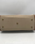 Dooney & Bourke AWL Bone & British Tan Pebbled Leather Buckle Crossbody Satchel