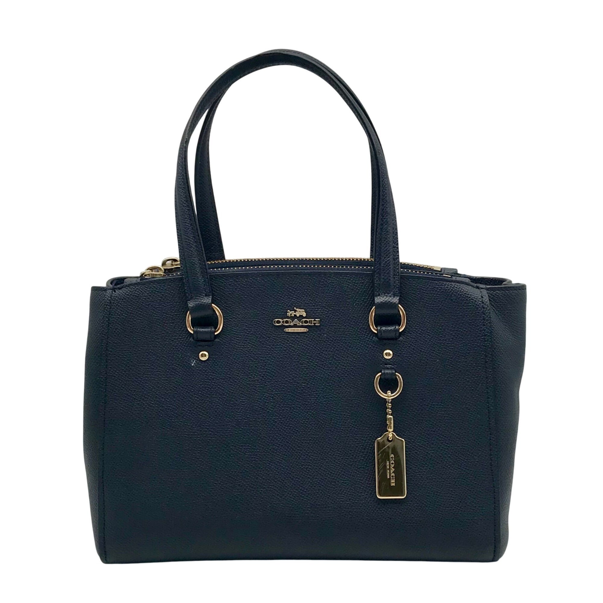 Coach Navy Blue Leather Stanton Carryall Bag – One Purse