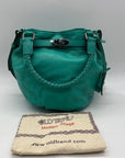 Old Trend Leather Teal Bucket Bag