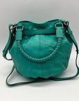Old Trend Leather Teal Bucket Bag