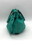 Old Trend Leather Teal Bucket Bag