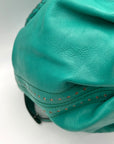 Old Trend Leather Teal Bucket Bag
