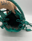 Old Trend Leather Teal Bucket Bag