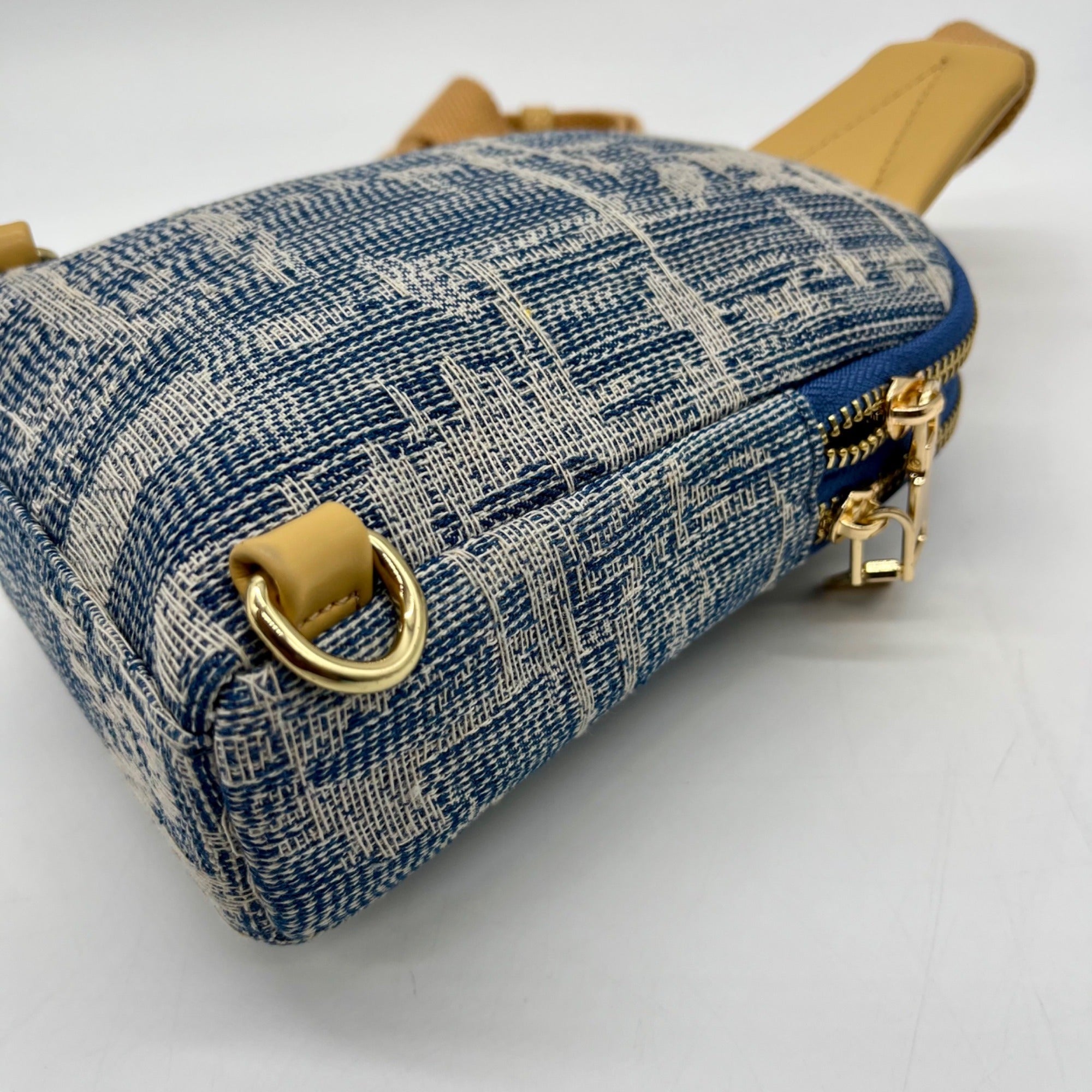 MMs Brands Handmade Blue Denim Fabric Backpack