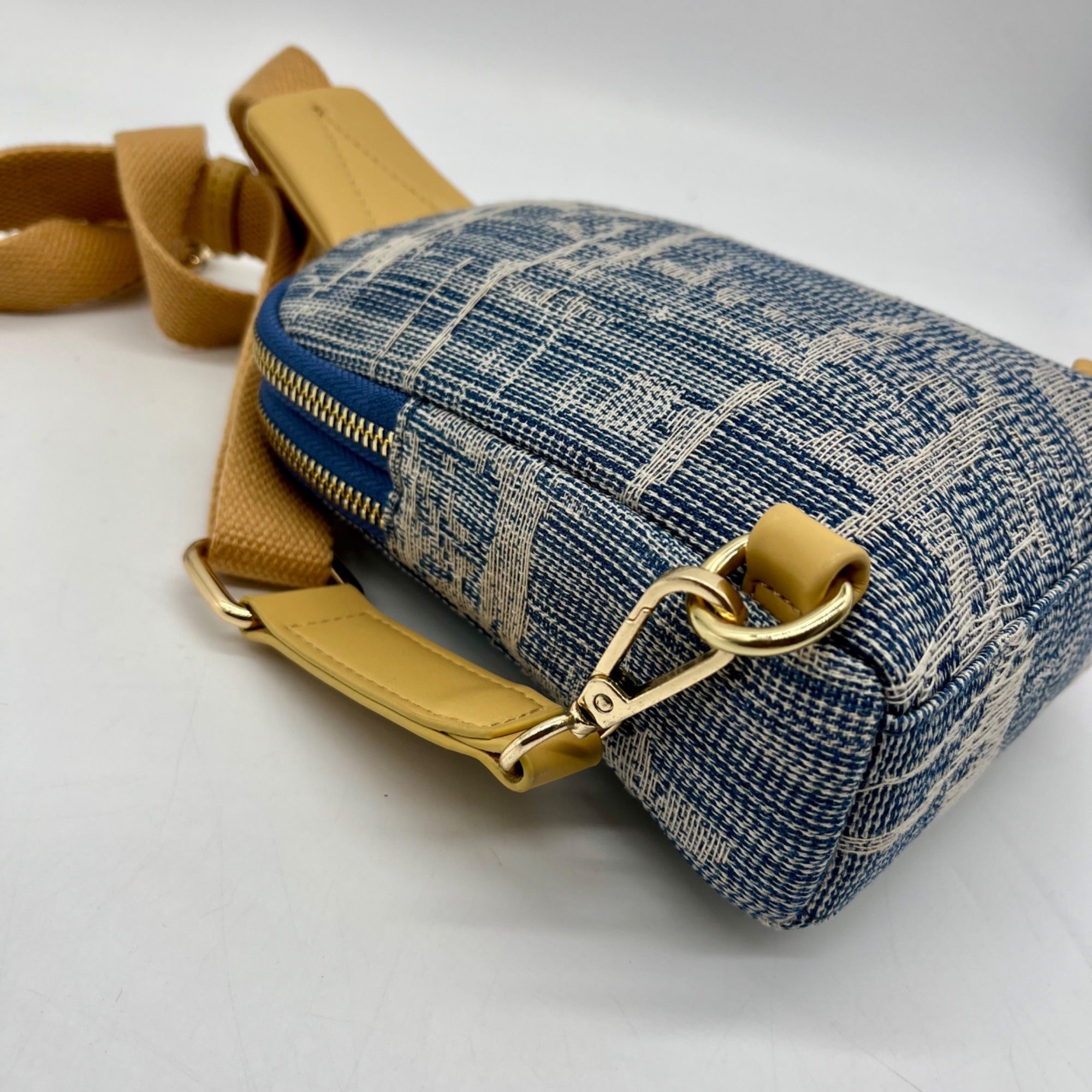 MMs Brands Handmade Blue Denim Fabric Backpack