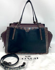 Coach Dreamer 36 Satchel Bag In Colorblock With Snakeskin Detail 76459