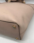 Michael Kors Light Pink Pebbled Leather Winston Top Zip Pocket Tote