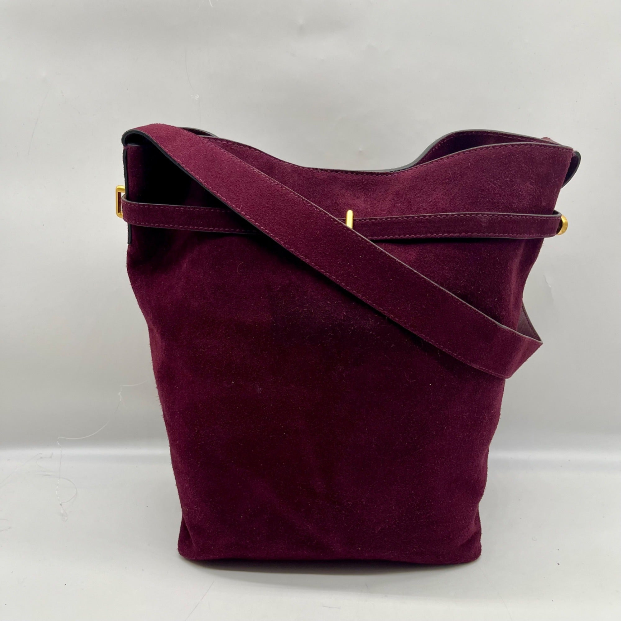 Madewell Red Belted Suede Satchel Bag
