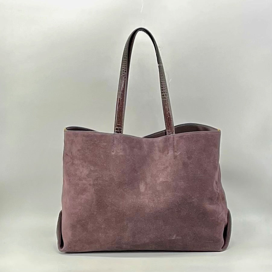 Donna Karan Georgette Suede Tote Bag