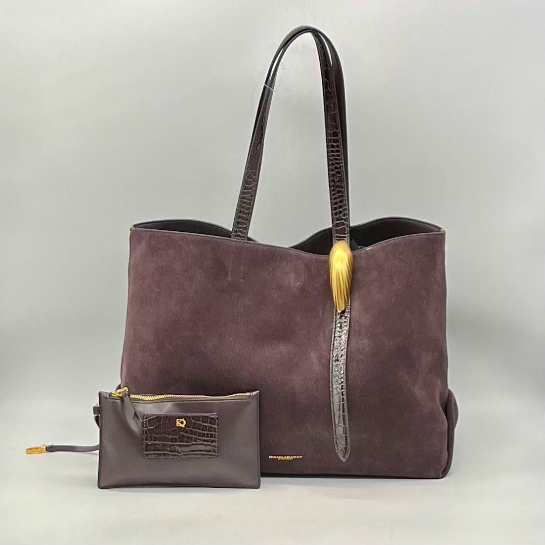 Donna Karan Georgette Suede Tote Bag