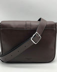 Coach Brown Pebbled Leather Warner Messenger Bag CW215
