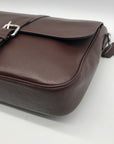 Coach Brown Pebbled Leather Warner Messenger Bag CW215