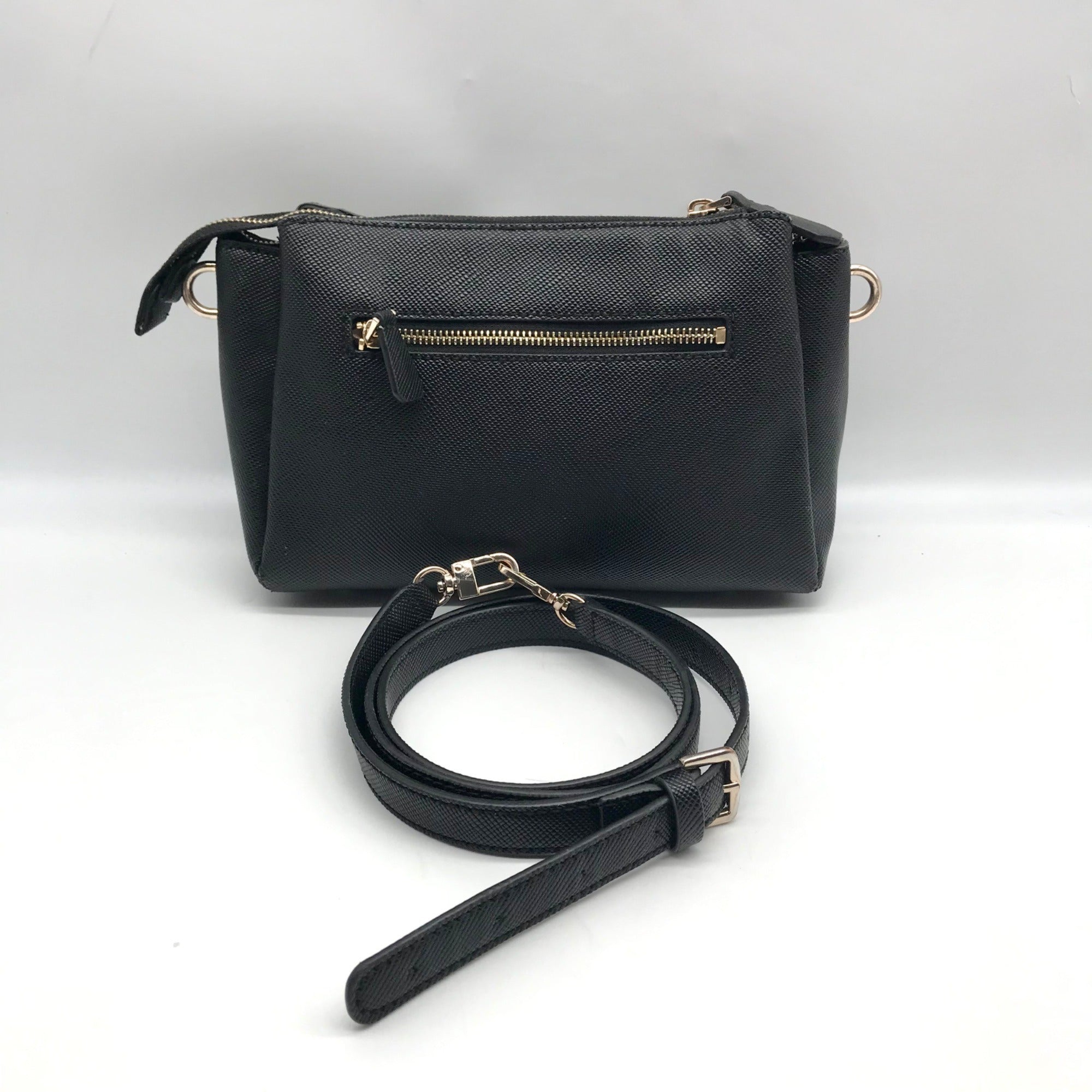 Guess Black Noelle Triple Compartment Crossbody Bag
