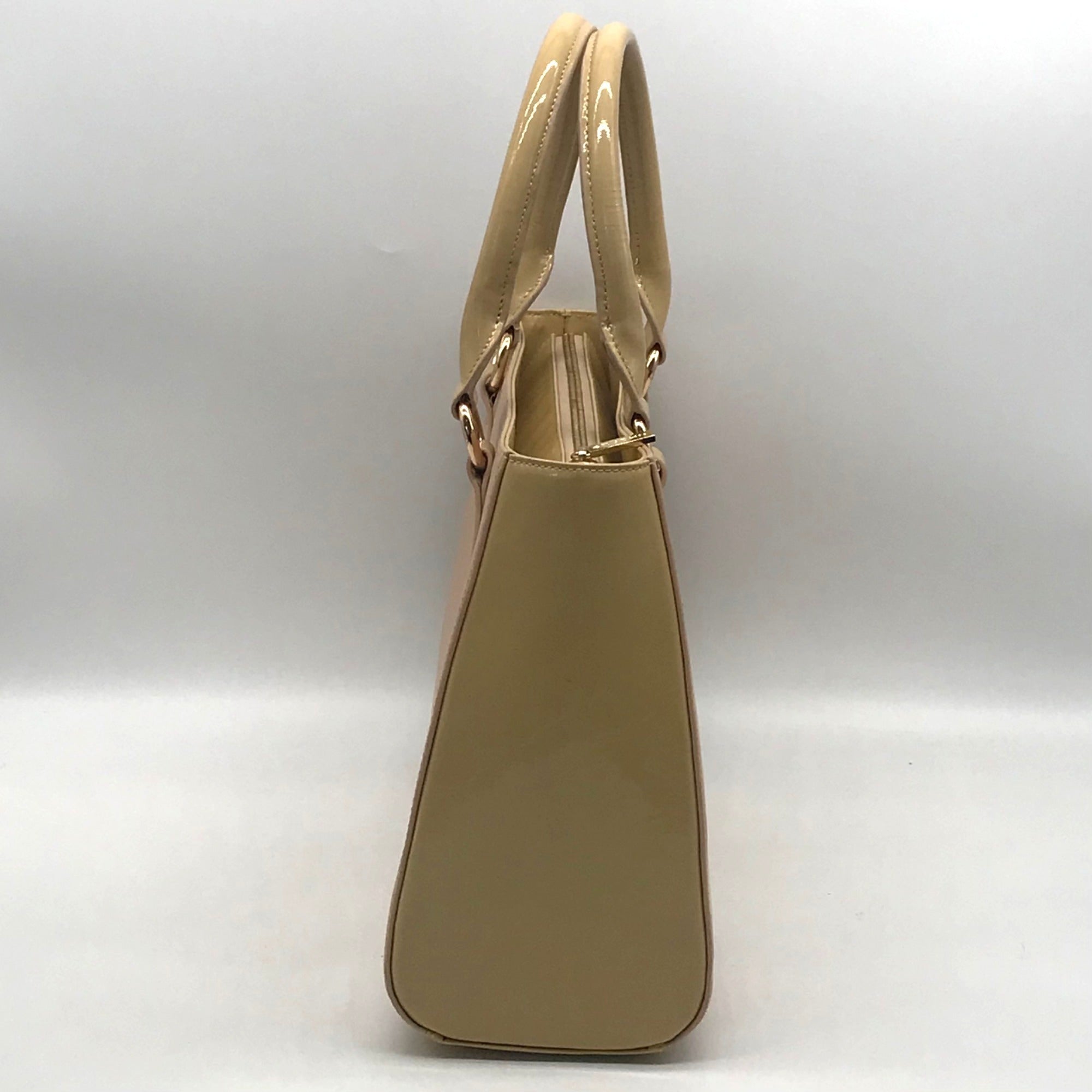 St. John Tan Colorblock Leather Satchel Bag