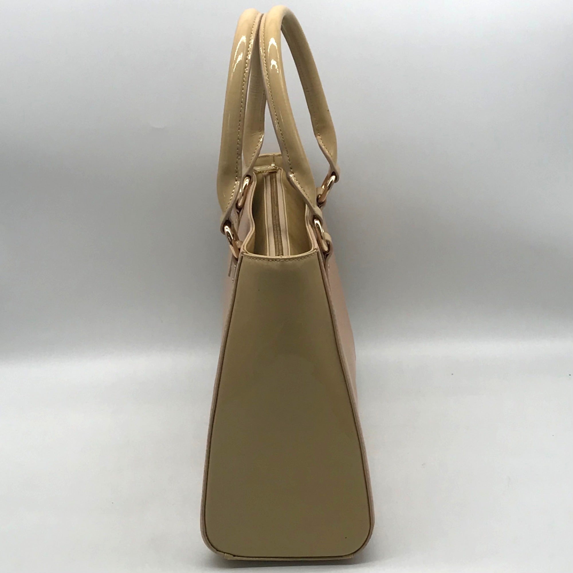 St. John Tan Colorblock Leather Satchel Bag