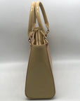 St. John Tan Colorblock Leather Satchel Bag