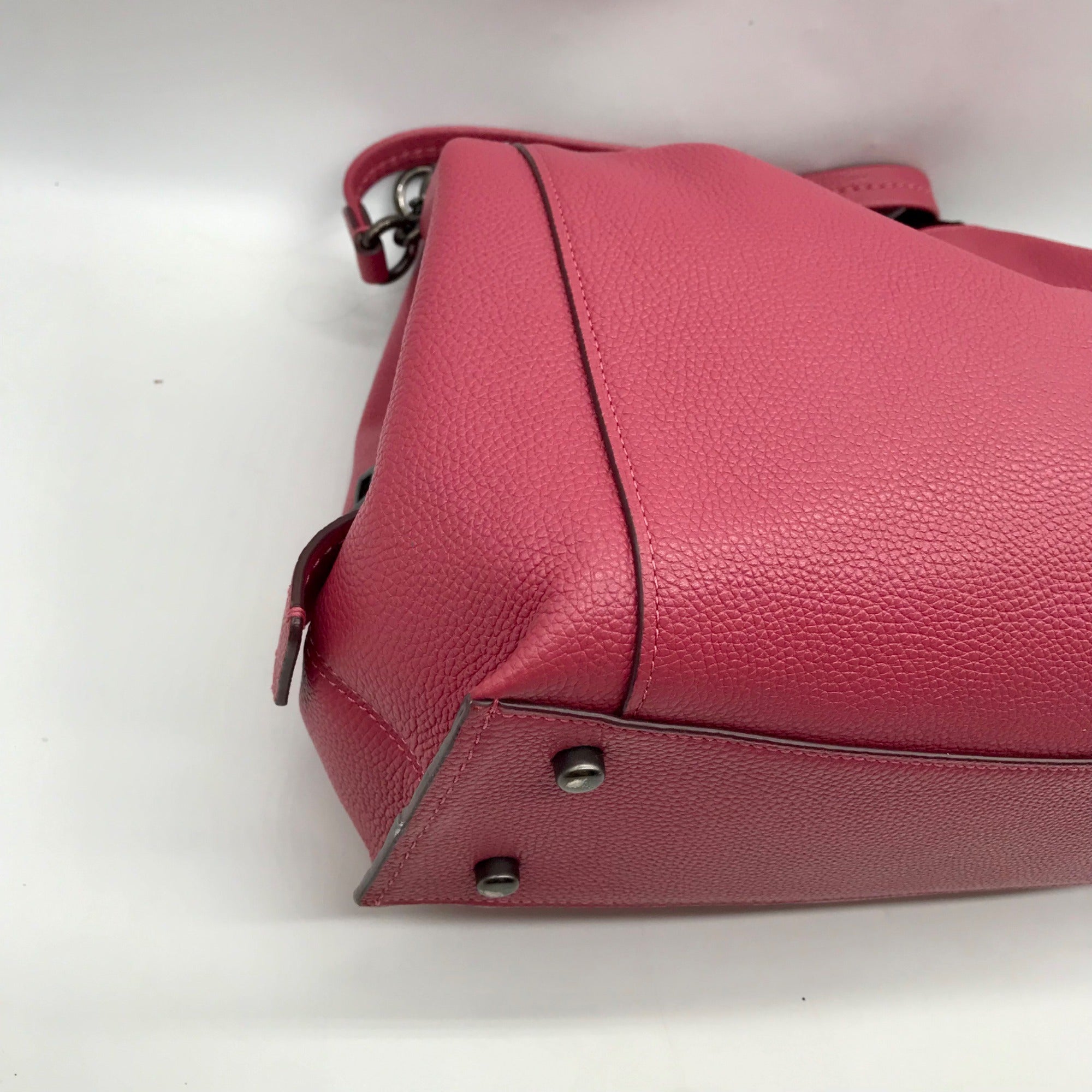 Coach Pink Pebbled Leather Dalton 31 Shoulder Bag 73545