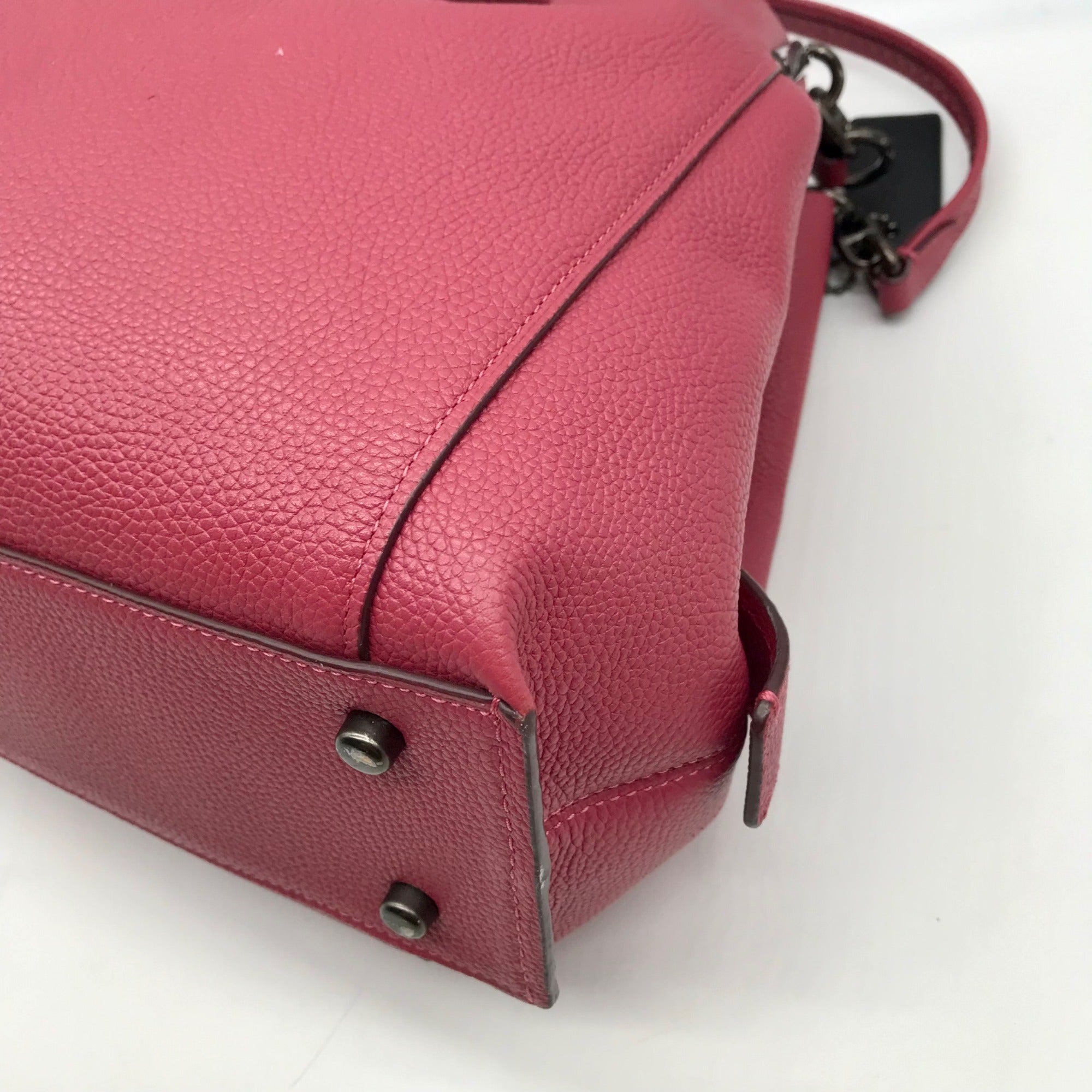 Coach Pink Pebbled Leather Dalton 31 Shoulder Bag 73545