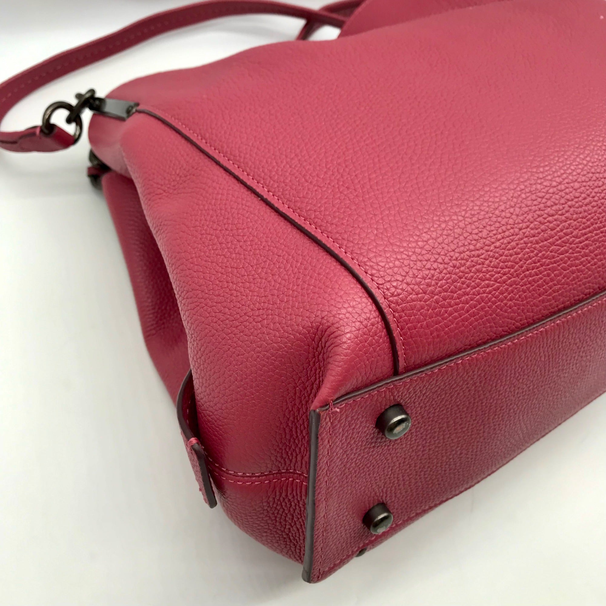 Coach Pink Pebbled Leather Dalton 31 Shoulder Bag 73545