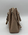 Guess Pale Mocha Signature Faux Leather Shoulder Satchel