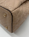 Guess Pale Mocha Signature Faux Leather Shoulder Satchel