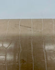 Catherine Malandrino Cream Croc-Embossed Crossbody Bag