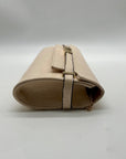 Catherine Malandrino Cream Croc-Embossed Crossbody Bag