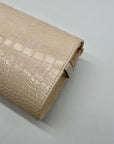 Catherine Malandrino Cream Croc-Embossed Crossbody Bag