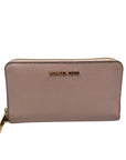 Michael Kors Pink Leather Jet Set Travel Wallet
